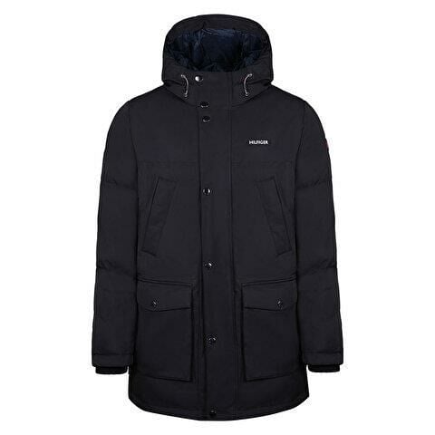 Tommy Hilfiger Arctic Cloth Parka Erkek Mont Siyah