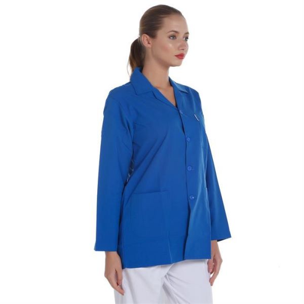 İş Ceketi Uzun Kol Saks Mavi