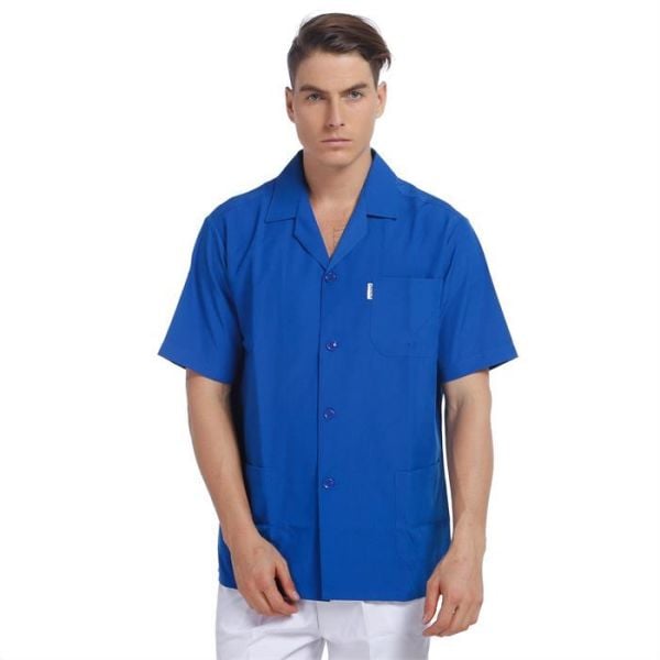 İş Ceketi Kısa Kol Saks Mavi