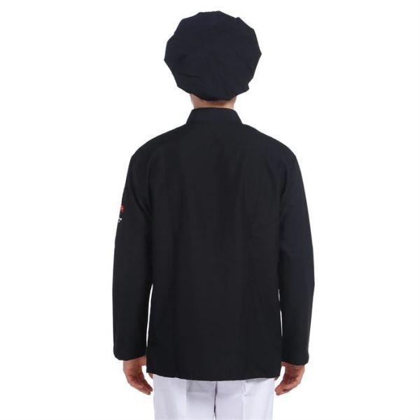 Aşçı Ceketi Siyah Çatal Bıçak Garnitürlü