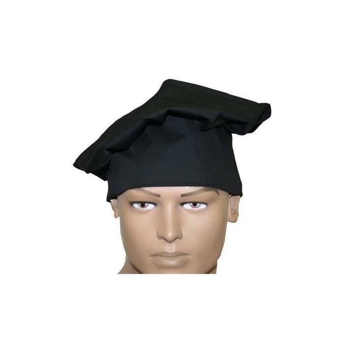 Aşçı Şapkası Mantar Tipi Siyah Unısex