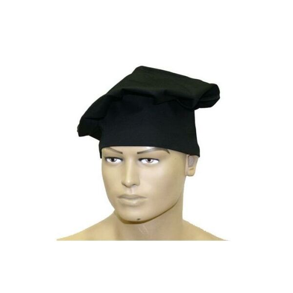 Aşçı Şapkası Mantar Tipi Siyah Unısex