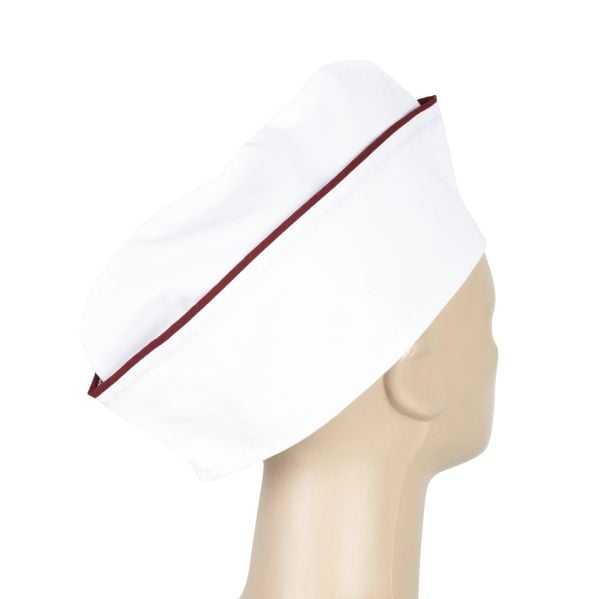 Aşçı Şapkası Bordo Biyeli