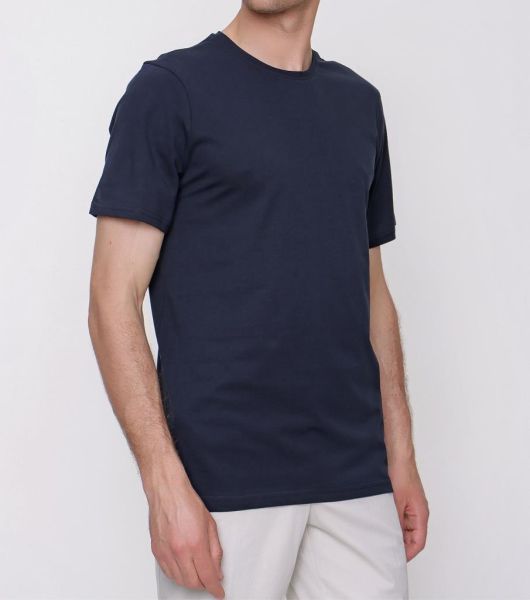 Makara Basic Düz %100 Pamuk Bisiklet Yaka Kısa Kollu Tişört