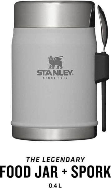 Stanley Classic Legendary Yemek Termosu Kaşıklı 0,4 L Gri