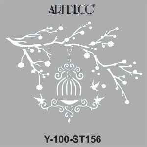 Artdeco Stencil 30x30cm Daldaki Kafes - 156