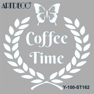 Artdeco Stencil 30x30cm Kahve Zamanı-2 - 162