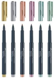 Faber Castell Metalik Renk Keçe Uçlu Markör Kalem