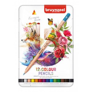 Bruynzeel Expression Colour Kuruboya Kalemi 12'li Teneke Kutu
