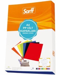 Sarff 450mic. Pvc Cilt Kapağı A4 50'li Şeffaf Kırmızı