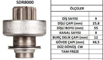 SDR8000  MARS DISLISI-9DIS RENAULT 9,11,21 BE NZINLI FRANSIZTIPI - PEUGEOT 205GTI,305GT,GTX309GR,SR,GT