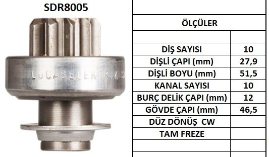 SDR8005  MARS DISLISI-10DIS OPEL ASTRA,CORSA, VECTRA,TIGRAGM - RENAULT CLIO,LAGUNA,MEGANE