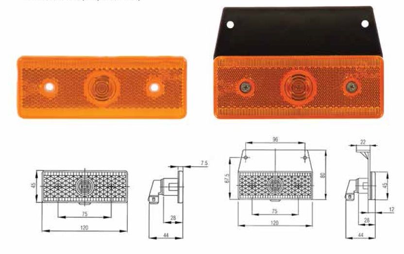FARPLAS-4-500715 SİDE MARKER LAMBA 304/403 YAN SARI   MERCEDES
