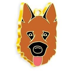 Altın Kaplama Alman Kurdu Köpek Künyesi