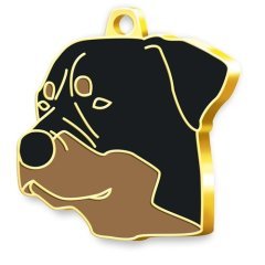 Altın Kaplama Rottweiler Köpek Künyesi