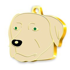 Altın Kaplama Şampanya Labrador Köpek Künyesi