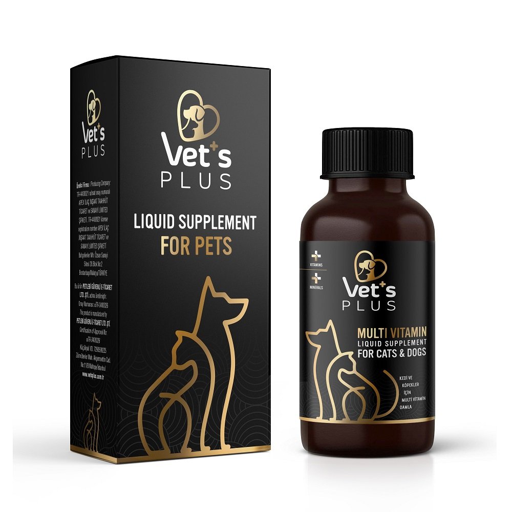 Vet's Plus Multivitamin Kedi ve Köpekler için Sıvı Vitamin Damla 100ml