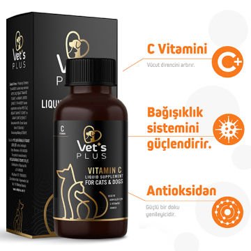 Vet's Plus Vitamin C Kedi ve Köpekler için Sıvı Vitamin Damla 100ml