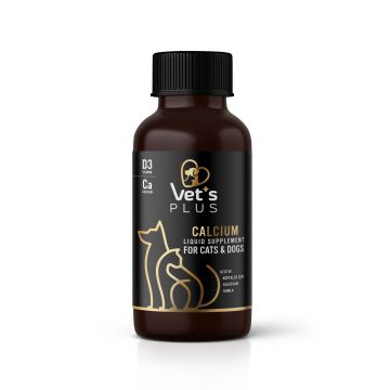 Vet's Plus Calcium Kedi ve Köpekler için Sıvı Kalsiyum Damla 100ml