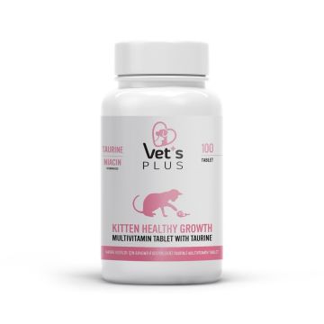 Vet's Plus Kitten Multivitamin Yavru Kediler için Sağlıklı Gelişimi Destekleyici Tablet (100'lü)