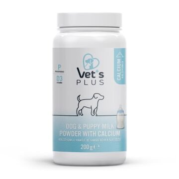 Vet's Plus Hamile ve Yavru Köpekler için Kalsiyumlu Süt Tozu 200gr