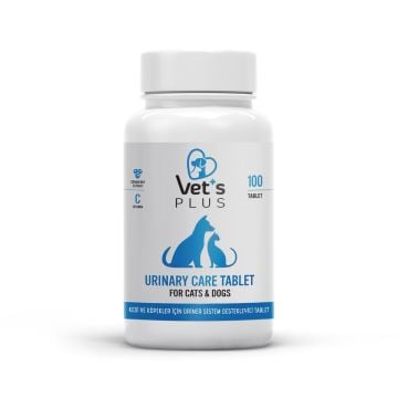 Vet's Plus Urinary Care Kedi ve Köpek için İdrar Sağlığı Sistem Destekleyici Tablet (100'lü)