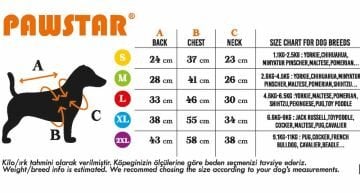 PawStar Palmatum Tulum Yağmurluk Küçük ve Orta Irk