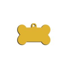 Küçük Kemik Kedi Köpek Künyesi Sarı