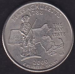 Amerika Çeyrek Dolar 2000 Hatıra Massachusetts