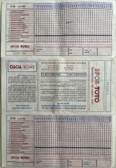 Spor Loto Kupon Kağıdı 1995