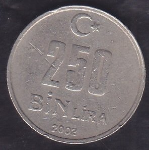 2002 Yılı 250 Bin Lira