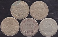 1990-91-92-93-94 Yılları 1000 Lira Takım