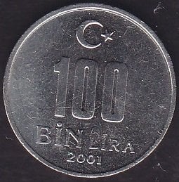2001 Yılı 100 Bin Lira Çil
