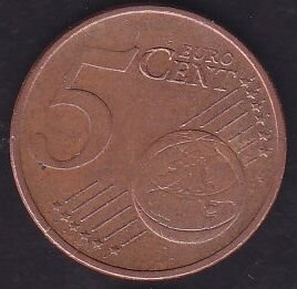 Avrupa 5 Euro Cent 2012 A Almanya