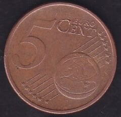 Avrupa 5 Euro Cent 2012 A Almanya