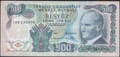 6.Emisyon 2.Tertip 500 Lira I07 232370 Çok Temiz+