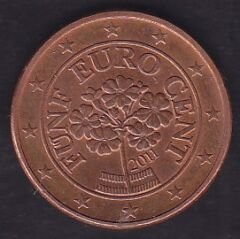 Avrupa 5 Euro Cent 2011 Avusturya