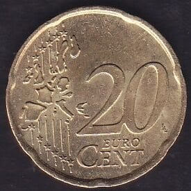 Avrupa 20 Euro Cent 2002 İtalya