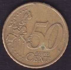 Avrupa 50 Euro Cent 2002 Yunanistan