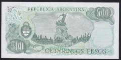 Arjantin 500 Pesos 1977 Çil Pick303d