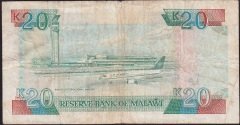 Malawi 20 Kwacha 1993 Çok Temiz Pick 27