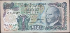 6.Emisyon 2.Tertip 500 Lira E63 173157 Çok Temiz+