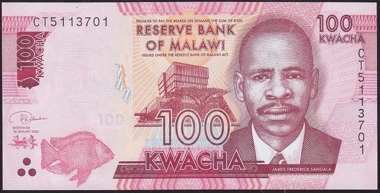 Malawi 100 Kwacha 2020 Çil