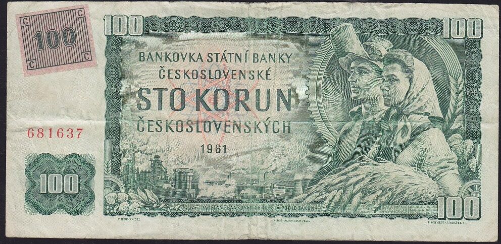 Çekya 100 Korun 1961 ( 1993 ) Çok Temiz