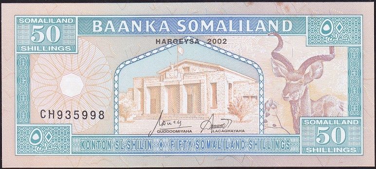 Somaliland 50 Şiling 2002 Çilaltı Çil