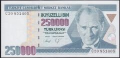 7.Emisyon 1.Tertip 250000 Lira C20 851405 Çil