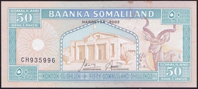 Somaliland 50 Şiling 2002 Çilaltı Çil