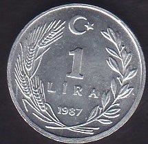 1987 YILI 1 LİRA ÇİL