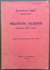 Milliyetin Felsefesi ve Türklerde Ulusal İnanç - 1942