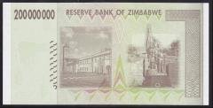 Zimbabwe 200 Milyon (200 000 000 ) Dolar 2008 ÇİL Pick 81